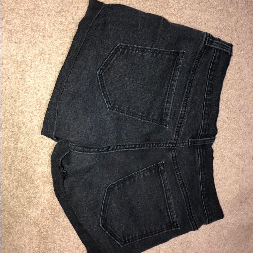 Black jean shorts